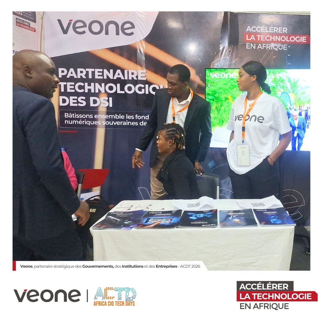 Stand VEONE, partenaire technologique des DSI, lors de l'Africa CIO Tech Days 2026